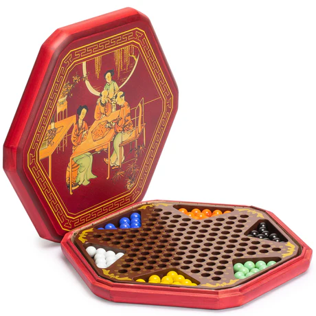 classic chinese checkers halma wooden set  